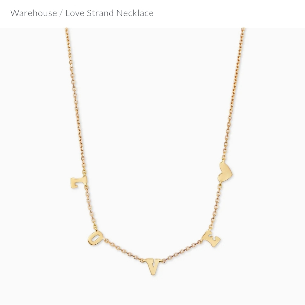 Kendra Scott 18k Love Necklace